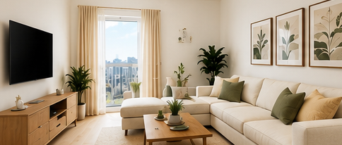 Staged bedroom